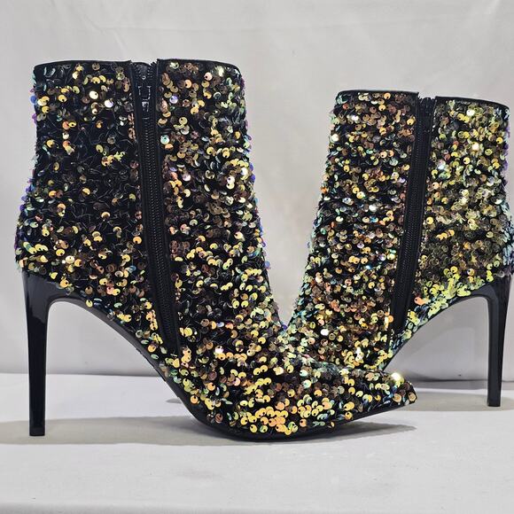 INC International Concepts Women's  Reisa Dress Booties Gold Sequin Size 11 NWT - Picture 2 of 8
